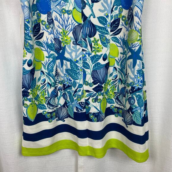 Eliza J Blue Tropical Floral Sheath Dress Sz.14 NWT - Picture 10 of 12